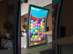 Moniteur à écran tactile courbé avec LED halo pour les machines à sous