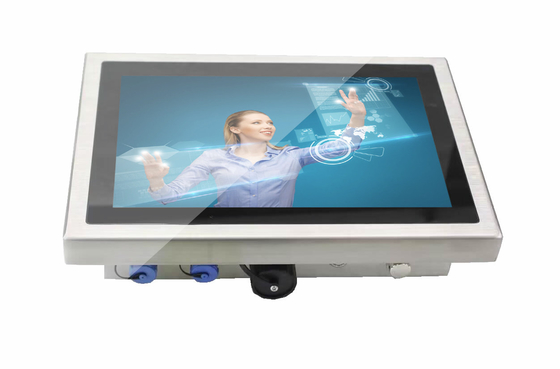 17.3'' IP65/66 Stainless Steel Chassis PCAP Touch Monitor Display With AR/AG/AF Protective Glass