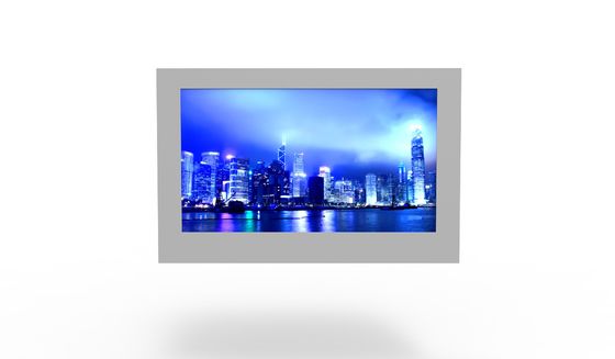 Moniteur LCD tactile extérieur de qualité industrielle 86 ′′ monté sur mur Affichage haute luminosité avec liaison optique